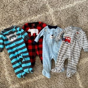 Carter’s- fleece zip up pajamas
